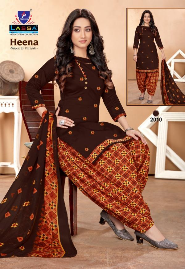 Lassa Heena Super 10 Patiyala Vol-2 Cotton Designer Dress Material